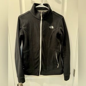 Women’s black north face fleece zip up size medium